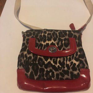 ✰ Coach Crossbody ✰ (Red/Cheetah/Leopard)